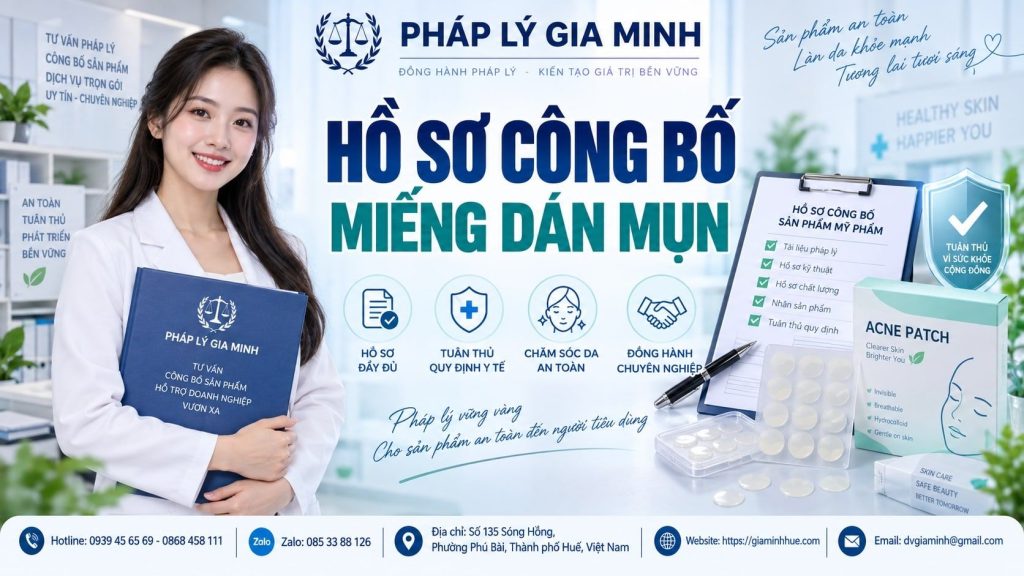Hồ sơ công bố miếng dán mụn