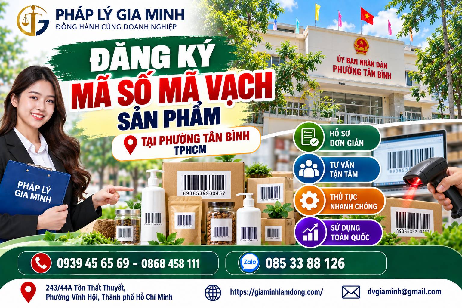 Đăng ký mã số mã vạch sản phẩm tại phường Tân Bình TPHCM