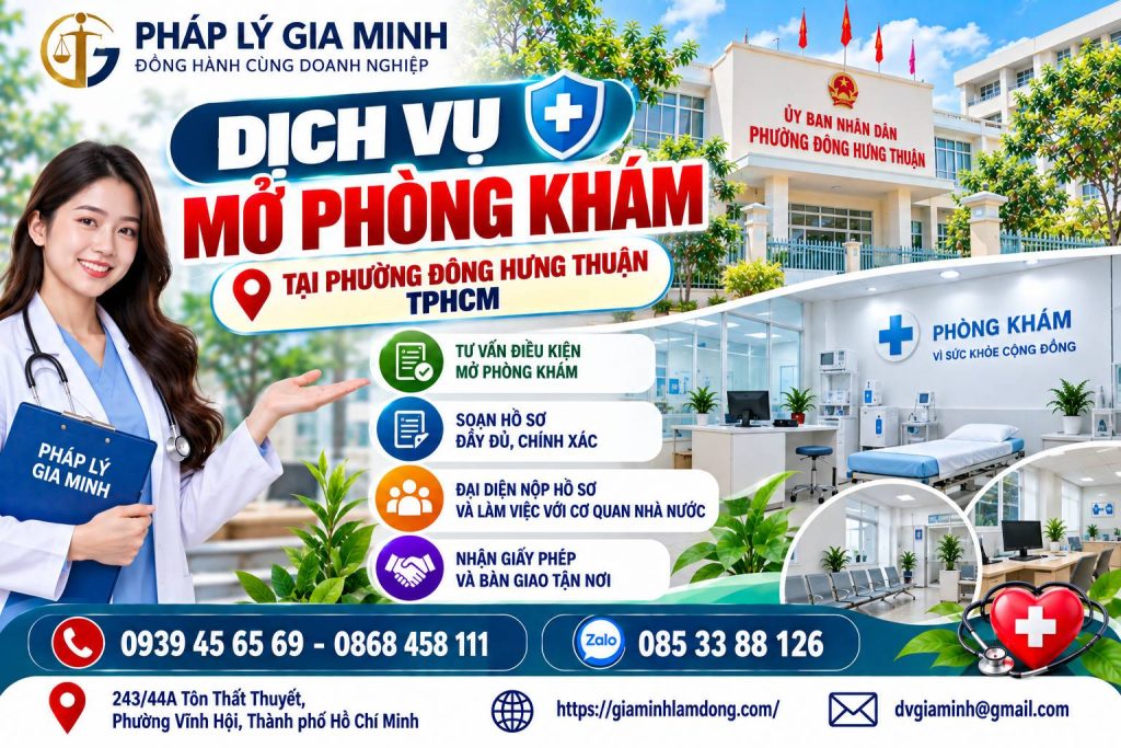 Dịch vụ mở phòng khám tại phường Đông Hưng Thuận TPHCM
